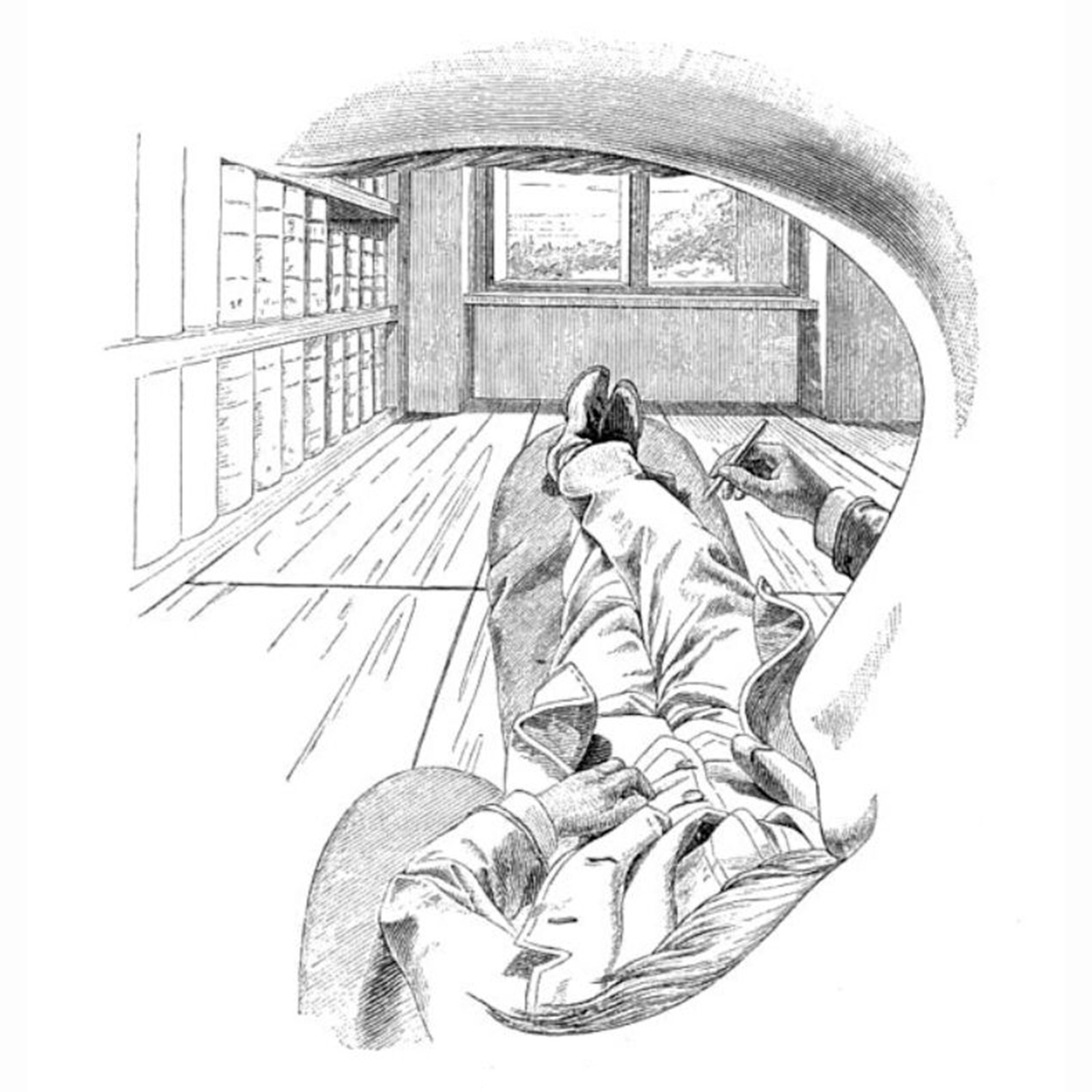 Imagem: Self-Portrait by Ernst Mach (1886).